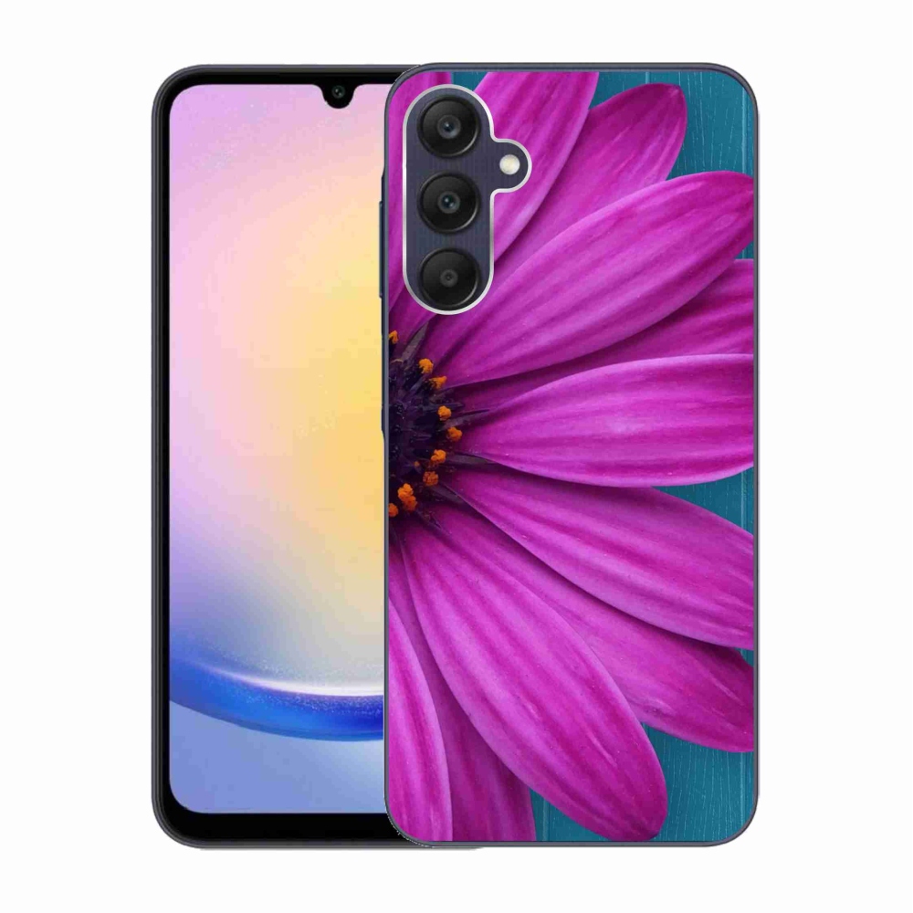 Gél tok mmCase a Samsung Galaxy A25 5G készülékhez - lila százszorszép