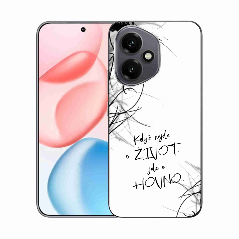 Gél borító mmCase a Honor 400-hoz - vicces szöveg 16 fehér háttér