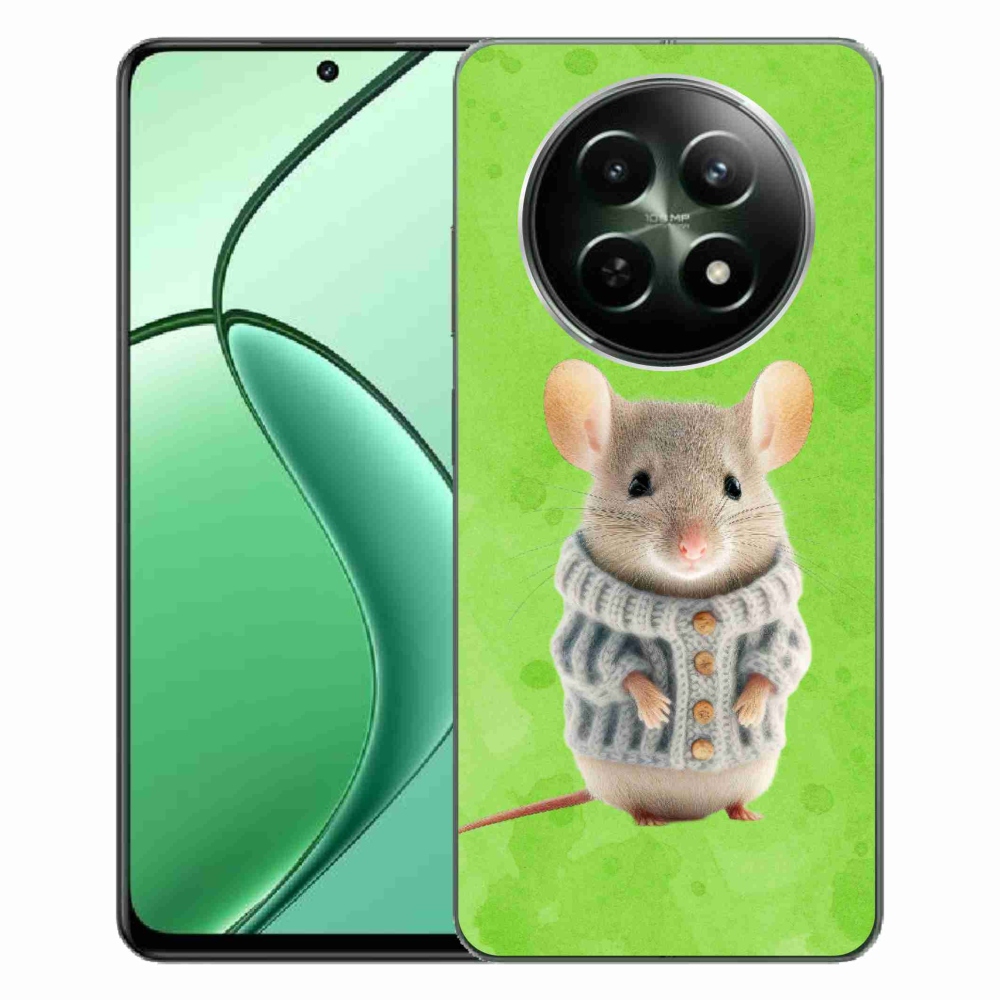 Zselés borítás mmCase a Realme 12 5G/12x 5G készülékhez - egér pulóverben
