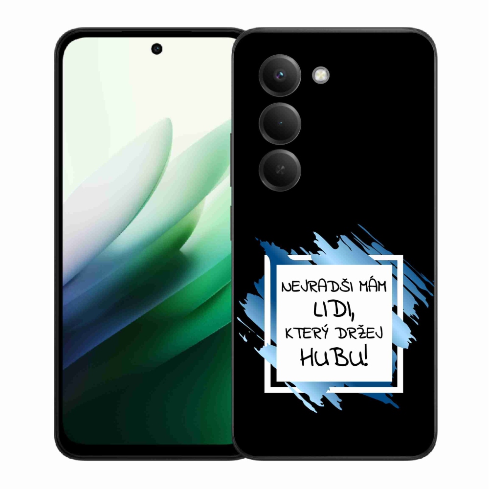 Gél borító mmCase a Xiaomi Redmi 15 5G számára - vicces szöveg 7 fehér és fekete háttérrel