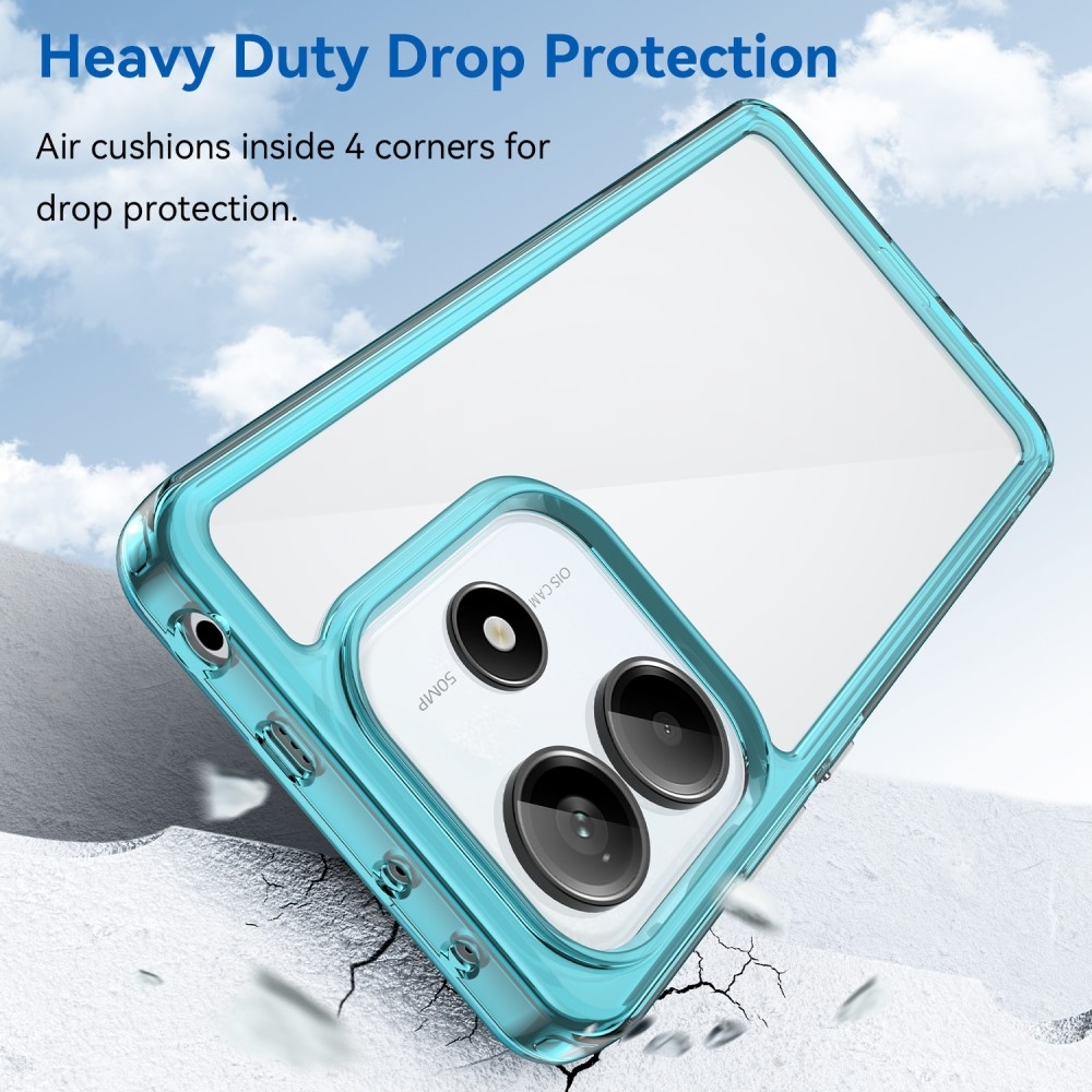 Gél tok rögzített hátlappal a Xiaomi Redmi Note 14 5G-re - világoskék színben