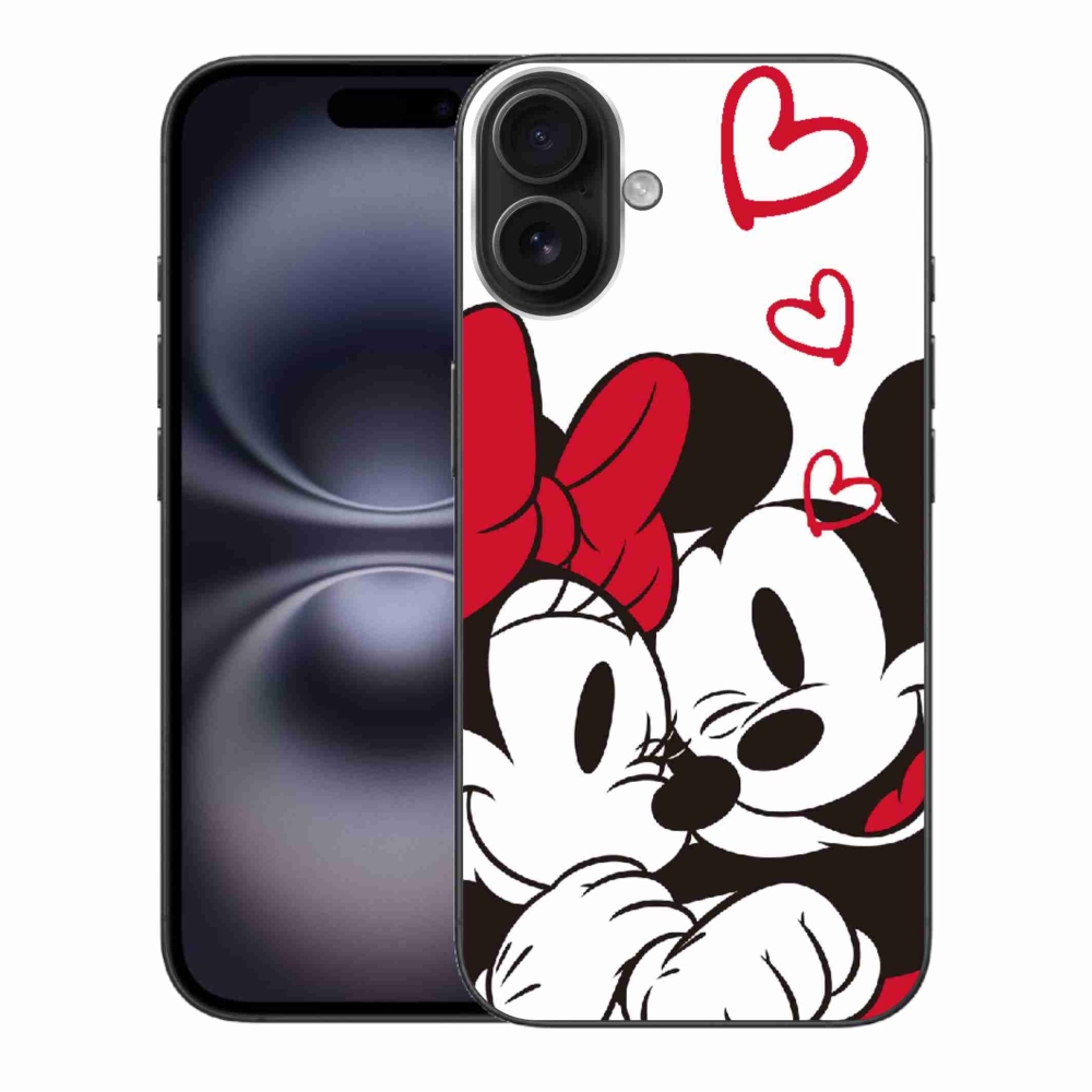 Zselés borítás mmCase iPhone 16 Plus készülékhez - minnie és mickey