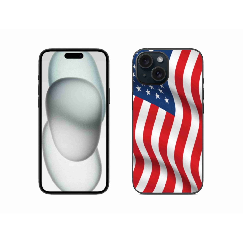 Zselés borítás mmCase iPhone 15 készülékhez - amerikai zászló