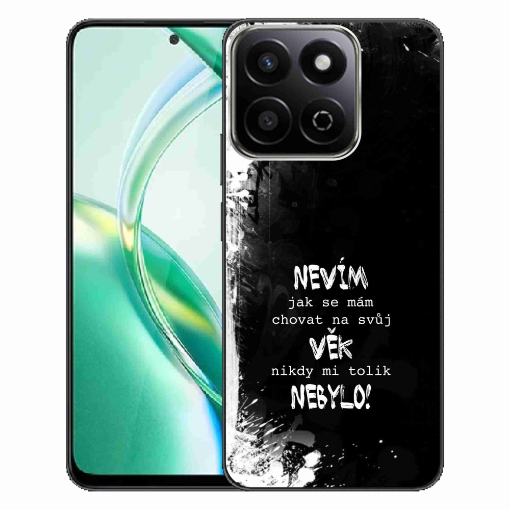 Gél borító mmCase a Honor 200 Smart 5G készülékhez - vicces szöveg 14 fekete háttér