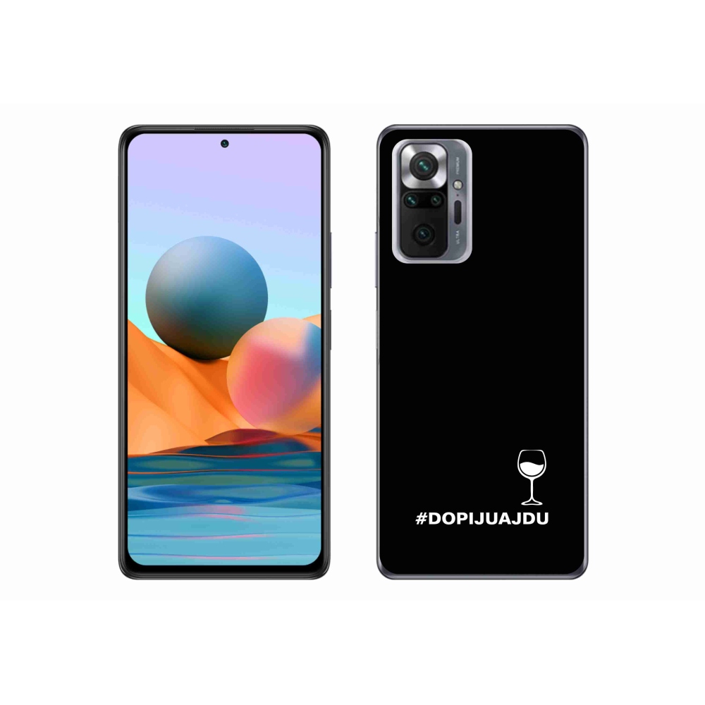 Gél borítás mmCase a Xiaomi Redmi Note 10 Pro készülékhez - bor motívum fekete háttérrel