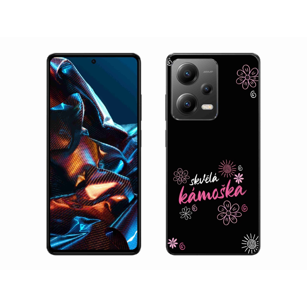 Gél borítás mmCase a Xiaomi Redmi Note 12 Pro 5G-hez - nagyszerű haver fekete háttérrel