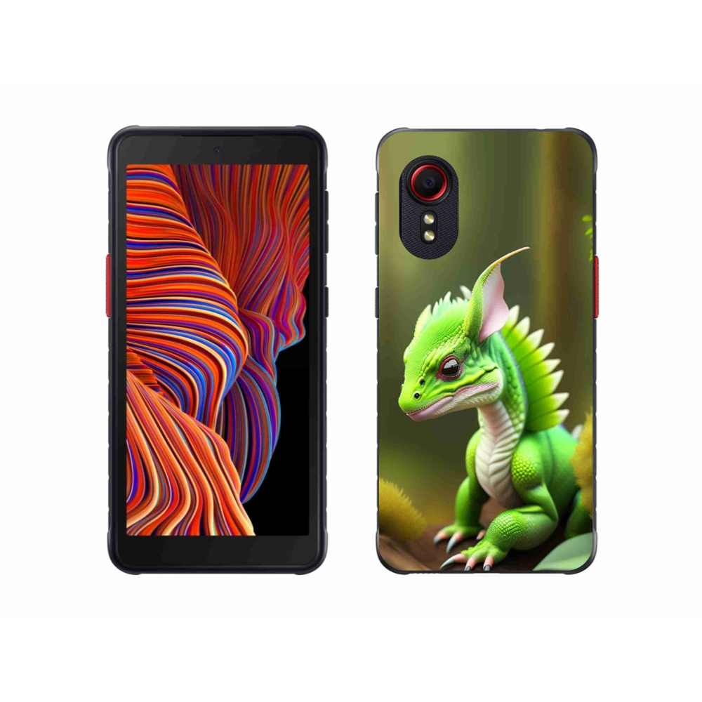 Zselés borítás mmCase Samsung Galaxy Xcover 5 - zöld sárkányhoz