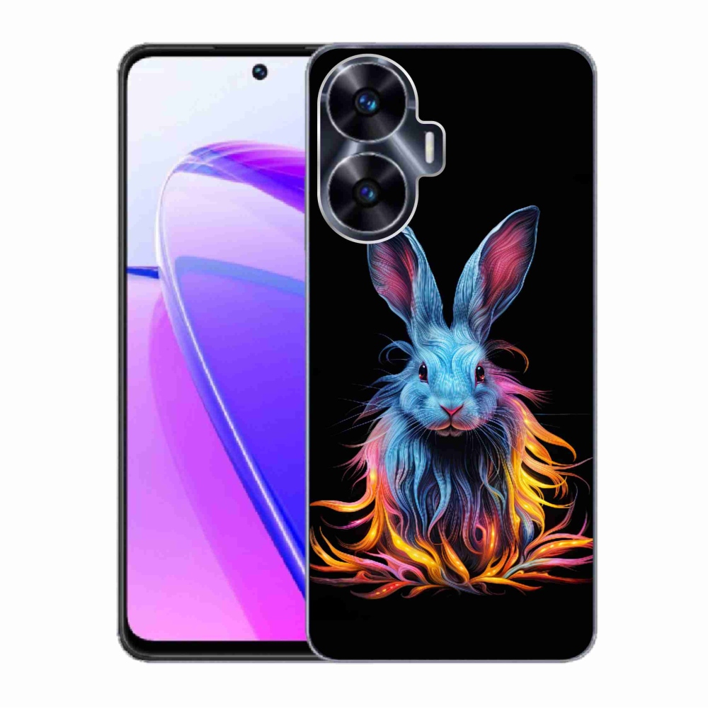 Zselés borítás mmCase a Realme C55 készülékhez - absztrakt nyúl