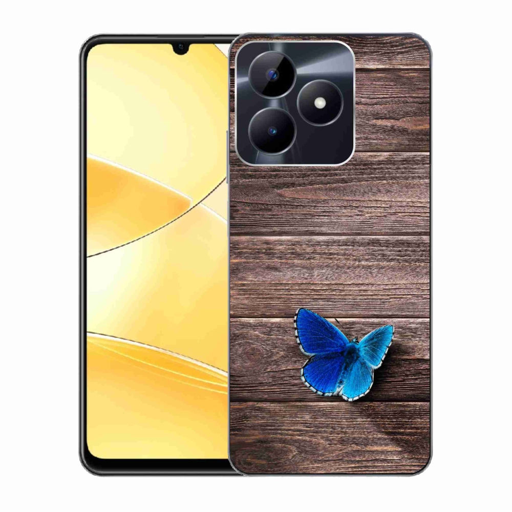 Zselés tok mmCase a Realme C51/C53 készülékhez - kék pillangó 1