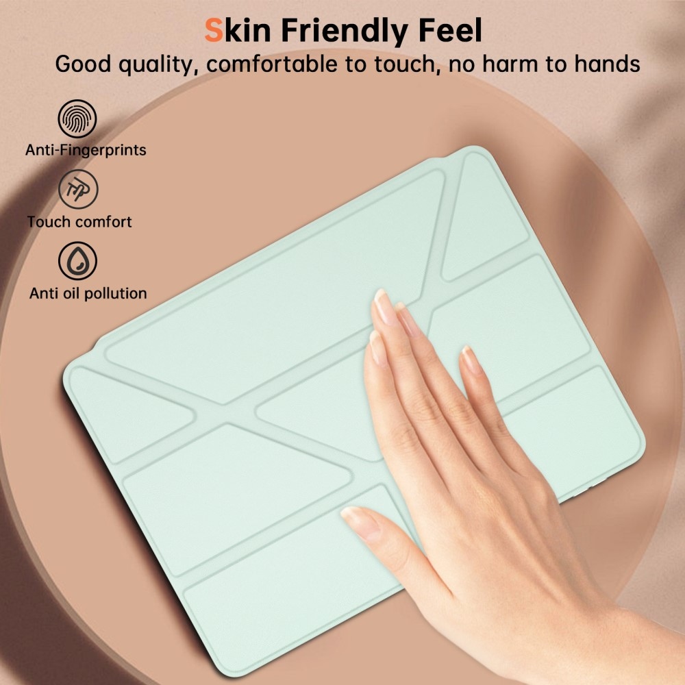 Origami intelligens pozicionáló tok Xiaomi Pad 7/7 Pro táblagéphez - világoszöld