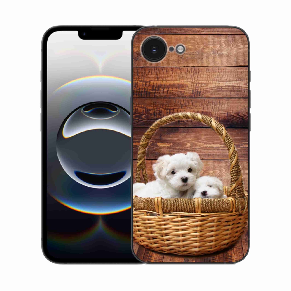 Zselés borítás mmCase iPhone 16e készülékhez - kiskutyák