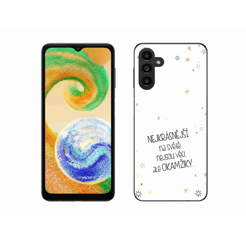 Gél borító mmCase Samsung Galaxy A04s (164.7x76.7x9.1mm) - idézem 4 fehér háttérrel