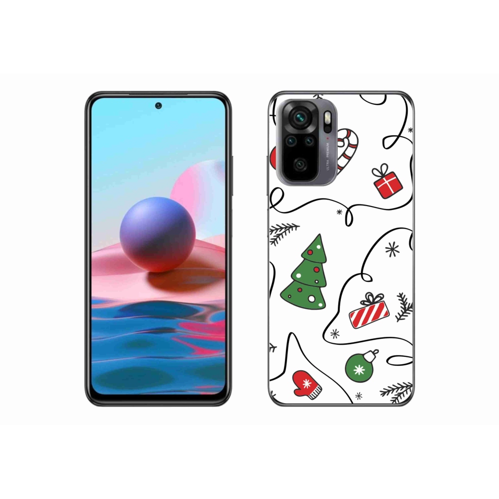 Gél borító mmCase a Xiaomi Redmi Note 10 4G-hez - karácsonyi motívumok