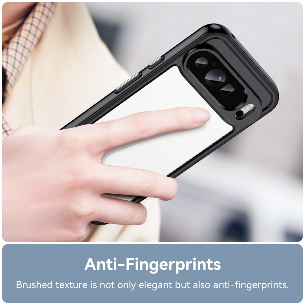 Gél tok fix hátlappal a Google Pixel 9 Pro XL számára - fekete