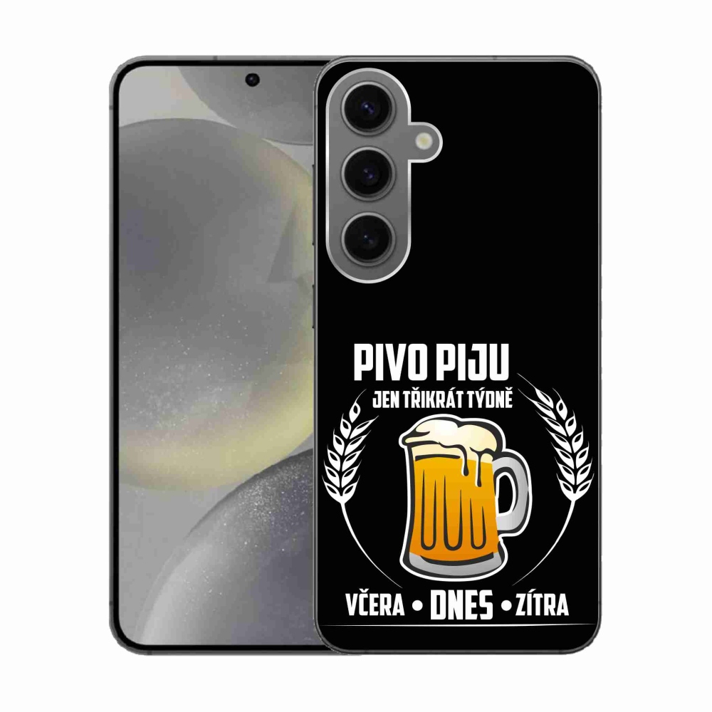 Gél borítás mmCase Samsung Galaxy S24 készülékhez - sör motívum fekete háttér