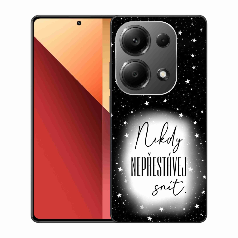 Gél borítás mmCase a Xiaomi Redmi Note 13 Pro 4G/Poco M6 Pro - Idézet 1 fehér és fekete háttérrel