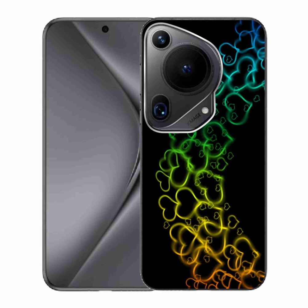 Gél borító mmCase a Huawei Pura 70 Ultra készülékhez - színes szívek