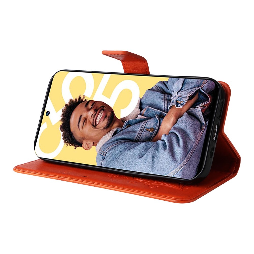 Nagy pillangó könyvtáska Realme C55 készülékhez - narancssárga