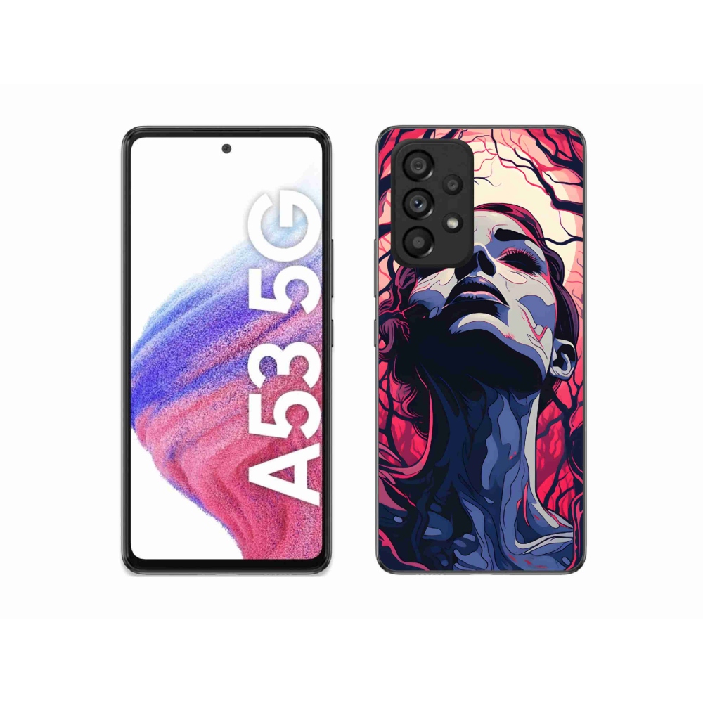 Gél borítás mmCase Samsung Galaxy A53 5G - absztrakt arc