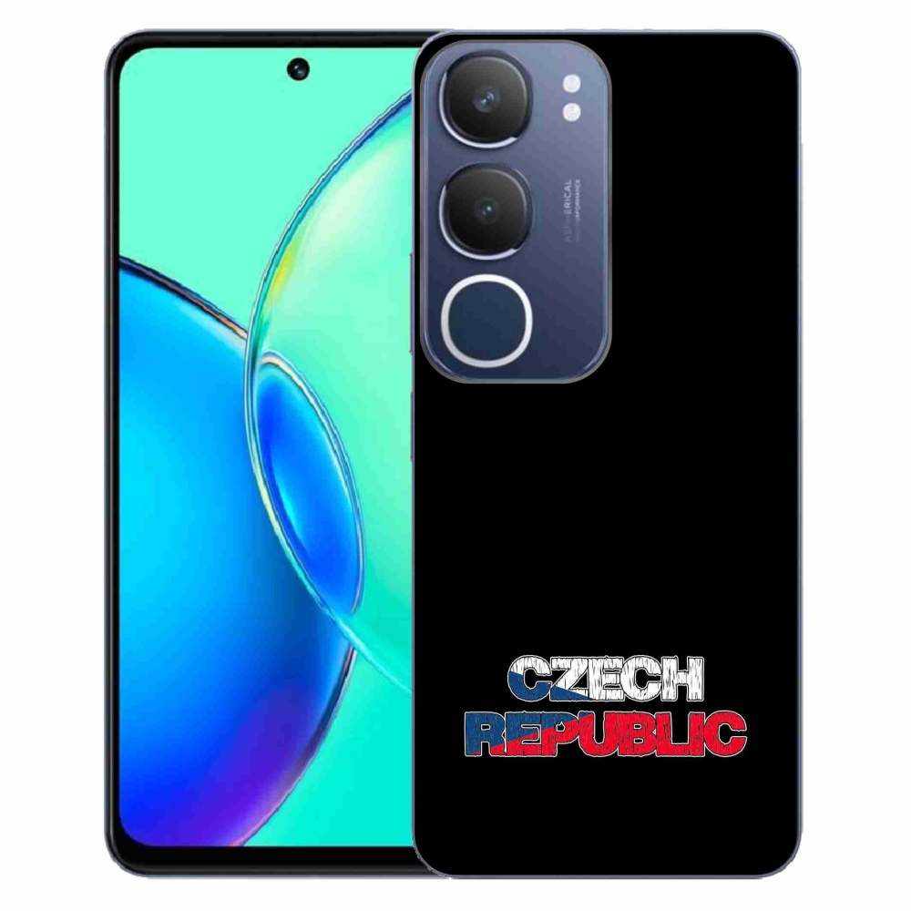 Gél borítás mmCase a Vivo Y19s készülékhez - Csehország fekete háttér