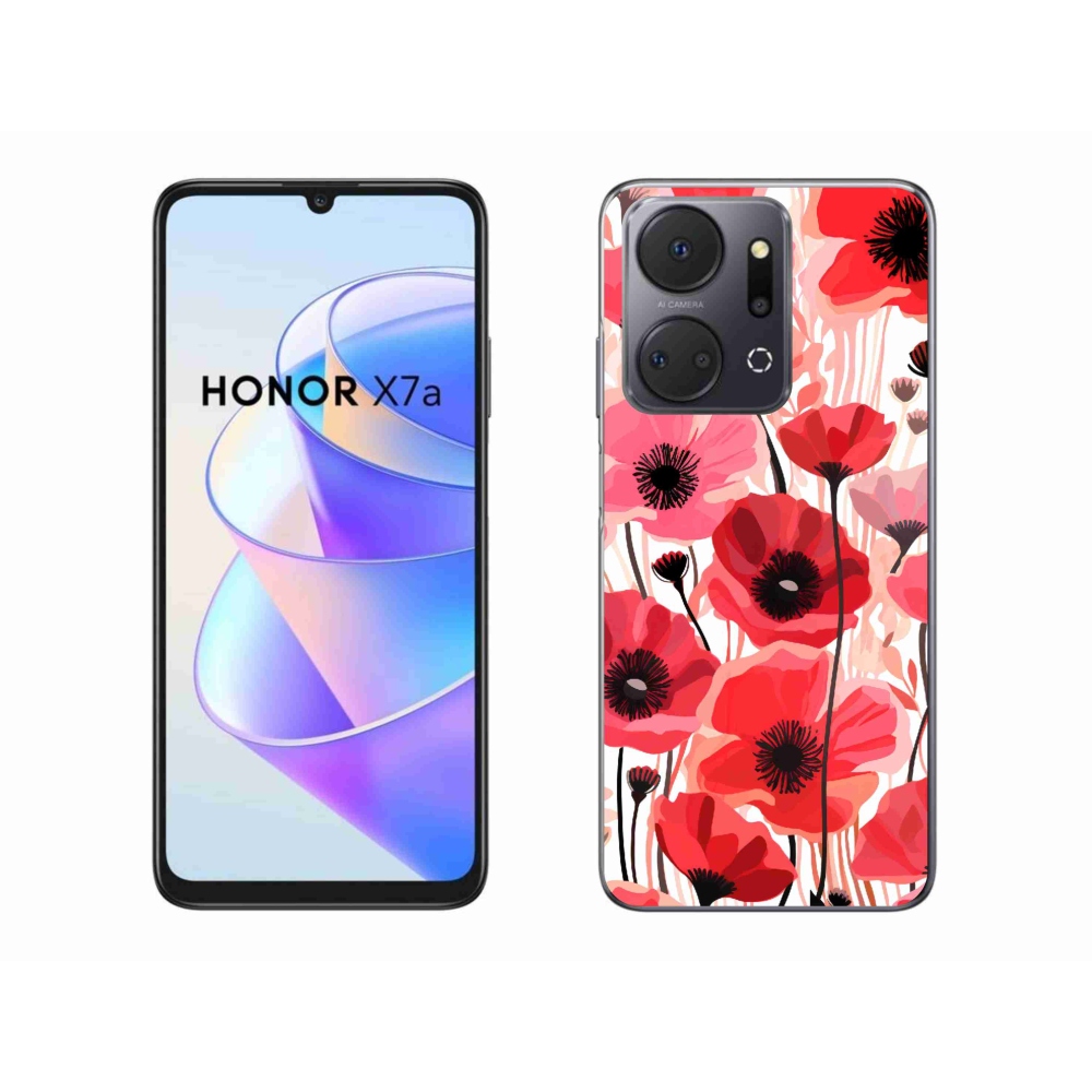 Zselés borítás mmCase a Honor X7a készülékhez - mákos 1