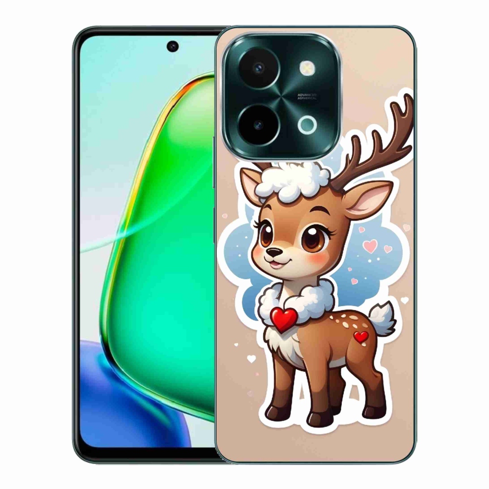 Zselés borító mmCase a Vivo Y28-hoz - rajzfilm rénszarvas