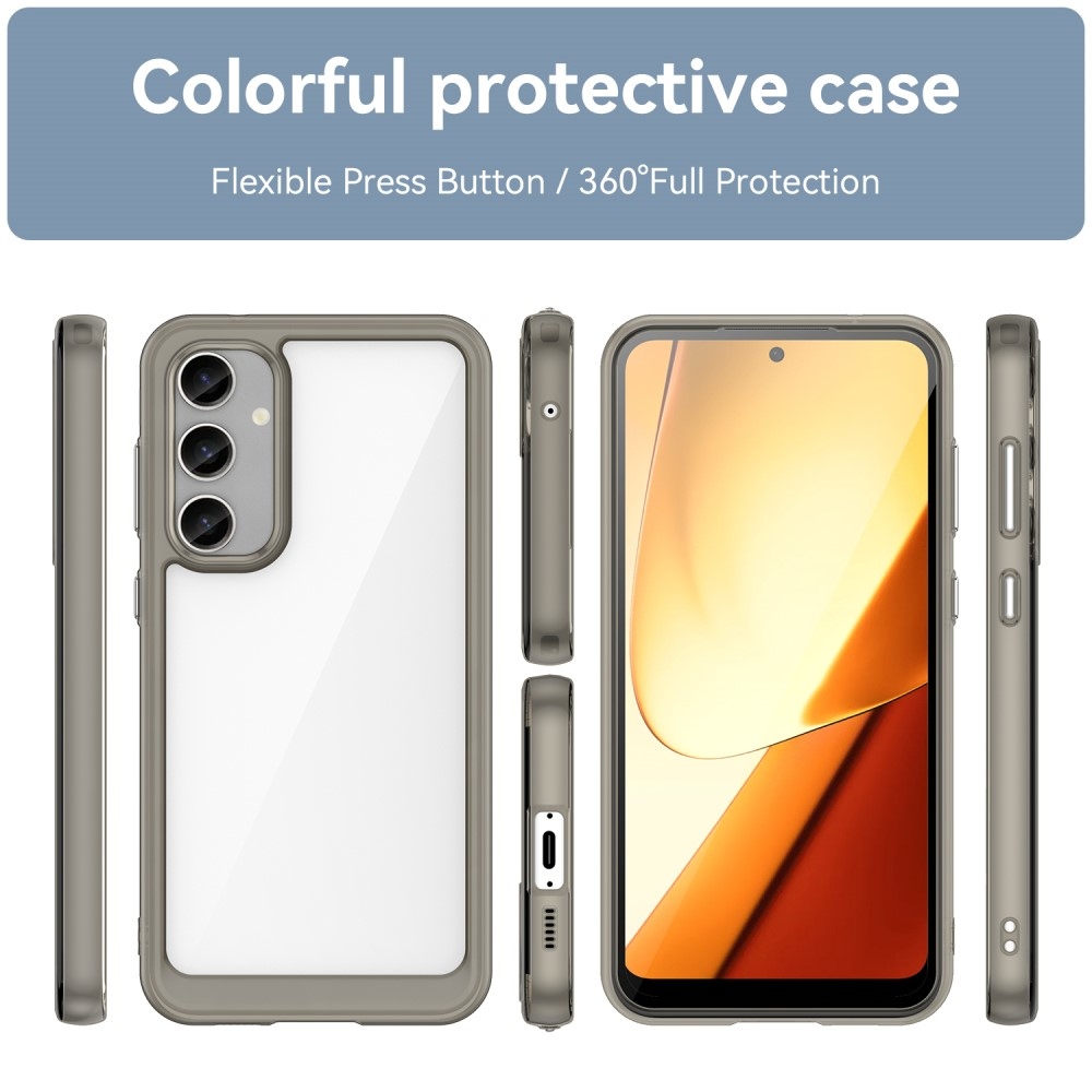 Zselés tok kemény hátlappal Samsung Galaxy S23 FE készülékhez - szürke