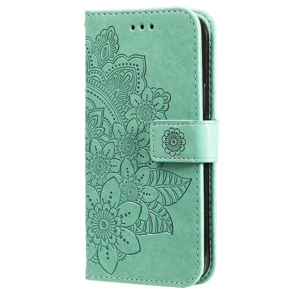 Mandala könyv tok a Xiaomi Redmi Note 13 Pro 5G/Poco X6 5G számára - teáskék színű