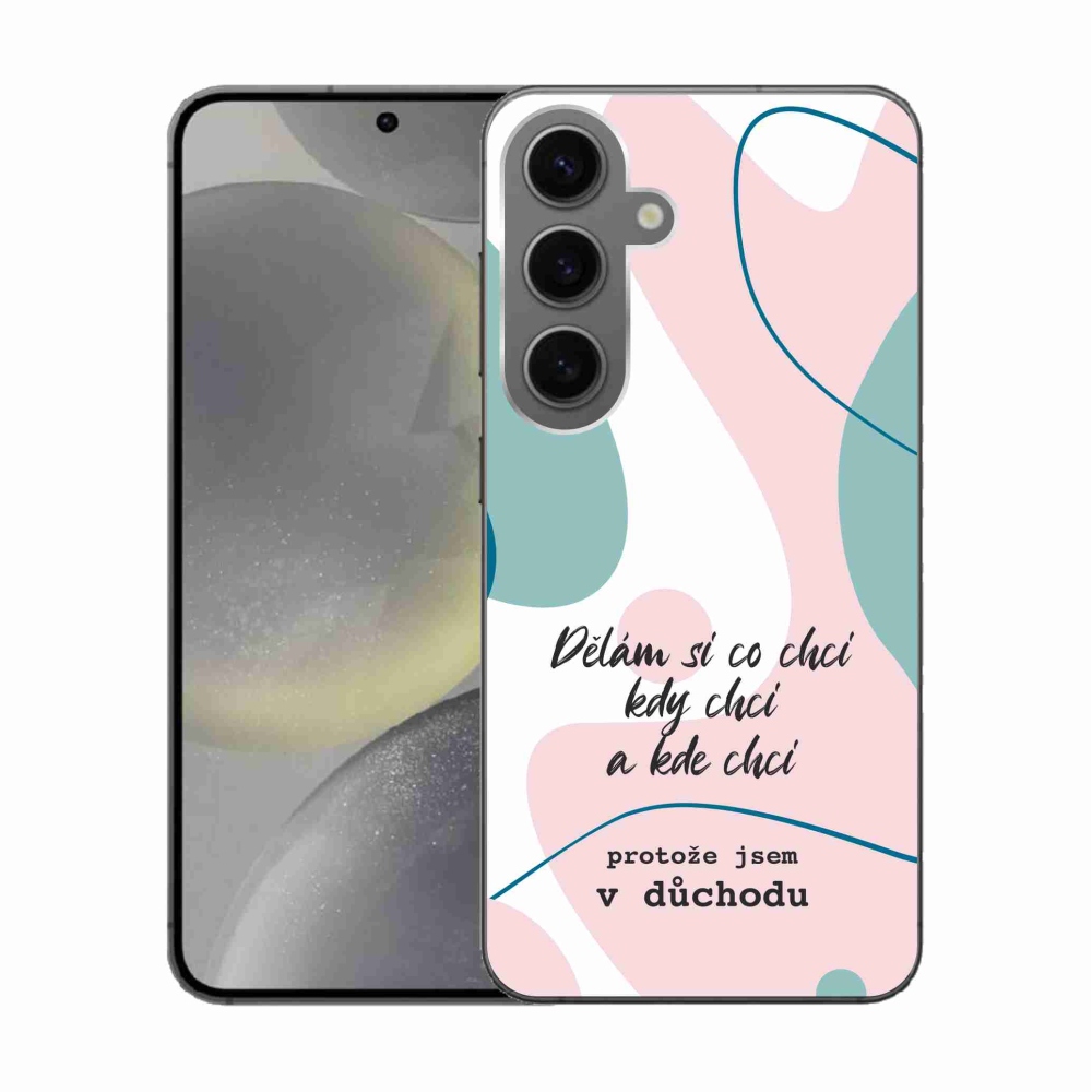 Gél borító mmCase Samsung Galaxy S24 készülékhez - vicces szöveg 10 fehér háttér