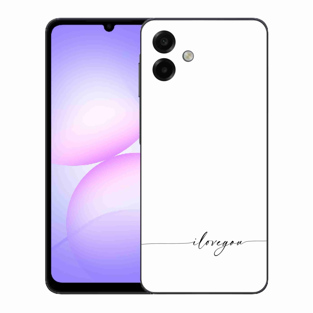 Gél borítás mmCase Samsung Galaxy A07 4G - I love you fehér háttérrel