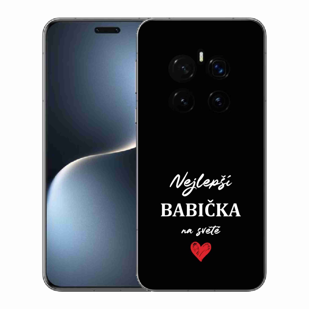 Gél borító mmCase a Honor Magic 7 Pro 5G számára - Best Grandma 1 fekete háttér