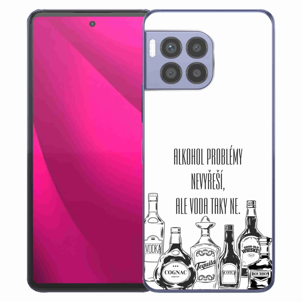 Gél borító mmCase a T-Mobile T Phone 2 Pro készülékhez - vicces szöveg fehér háttérrel