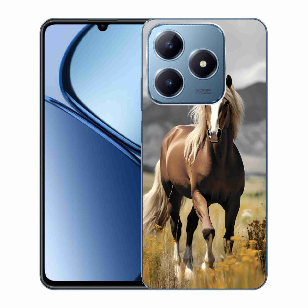 Zselés tok mmCase a Realme C63 készülékhez - barna ló 1