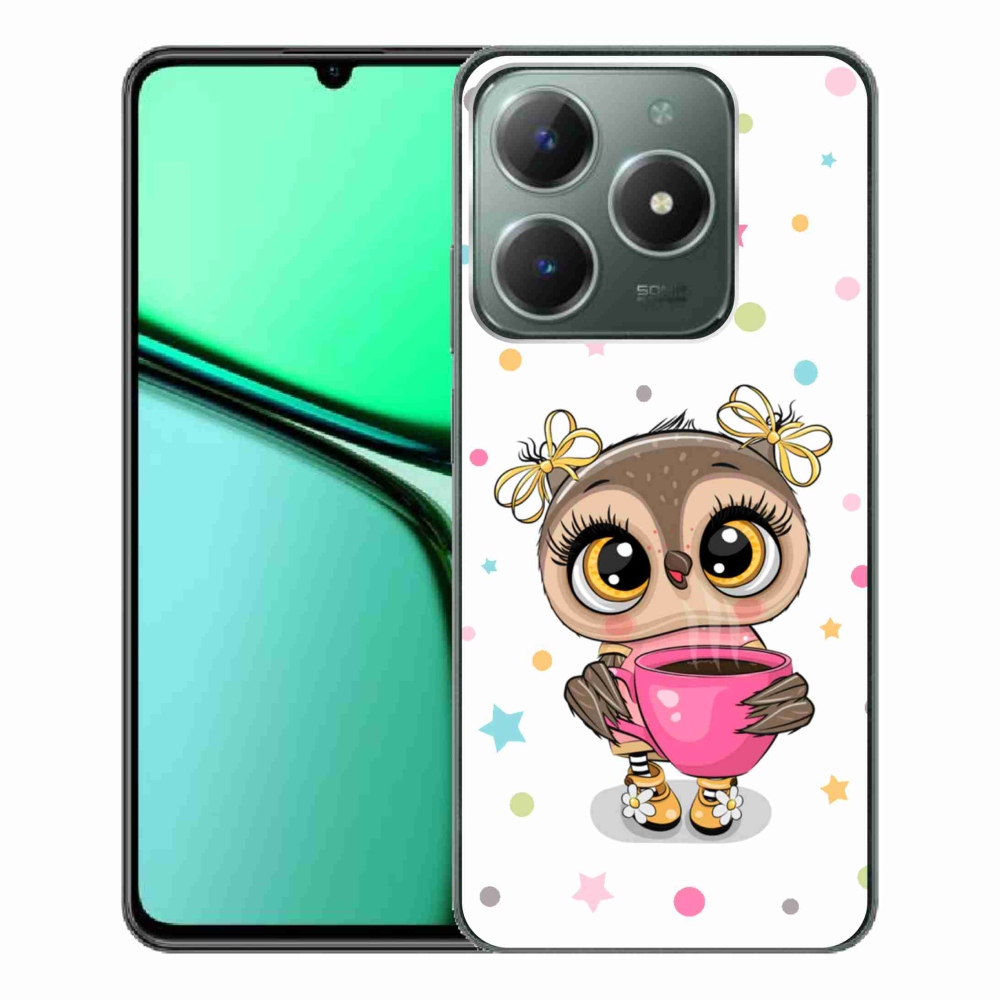 Gél borító mmCase a Realme C61 készülékhez - rajzfilm bagoly