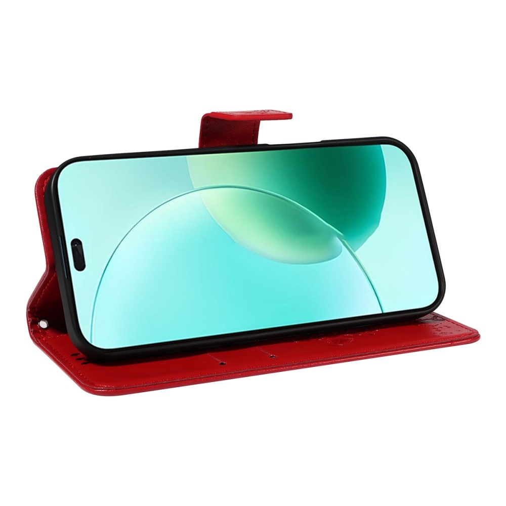 Fák könyvtáska Honor 400 Lite-hoz - piros