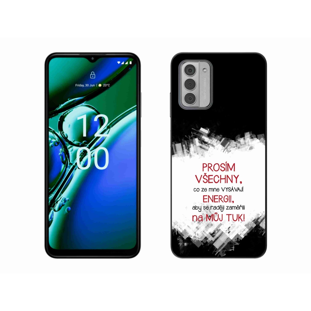 Zselés borító mmCase a Nokia G42 készülékhez - vicces szöveg 1 piros