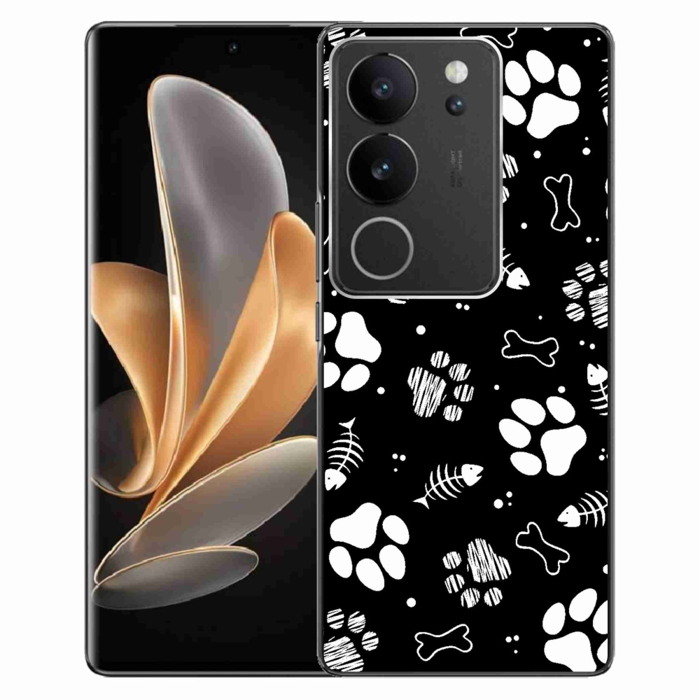 Zselés borítás mmCase a Vivo V29 5G-hez - kutyamancsok