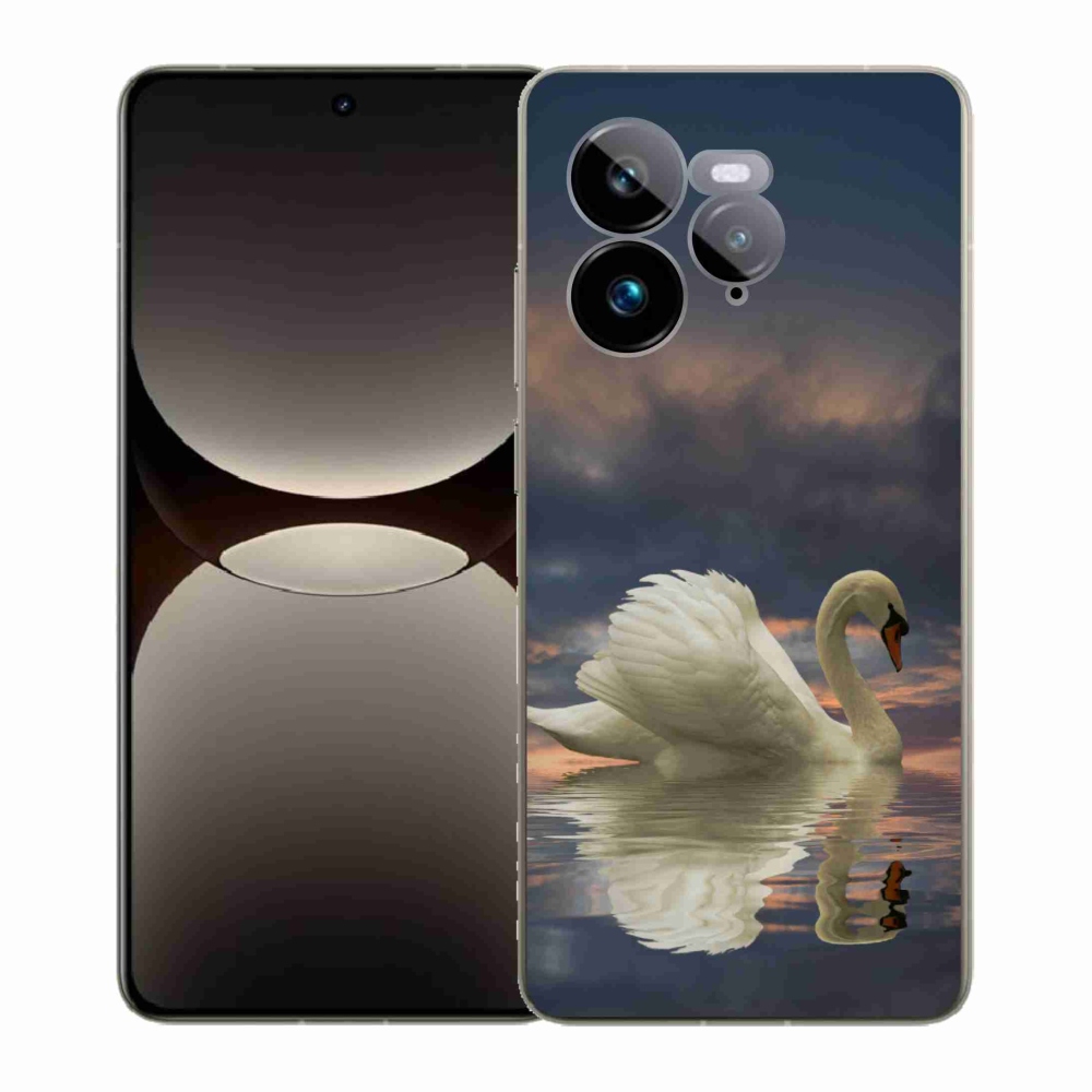 Gél borítás mmCase a Realme GT 7 Pro 5G számára - hattyú