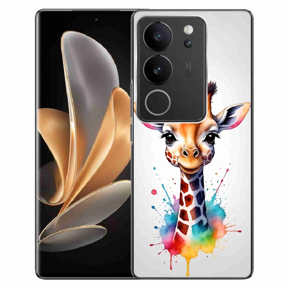 Zselés borítás mmCase a Vivo V29 5G-hez - zsiráf 1
