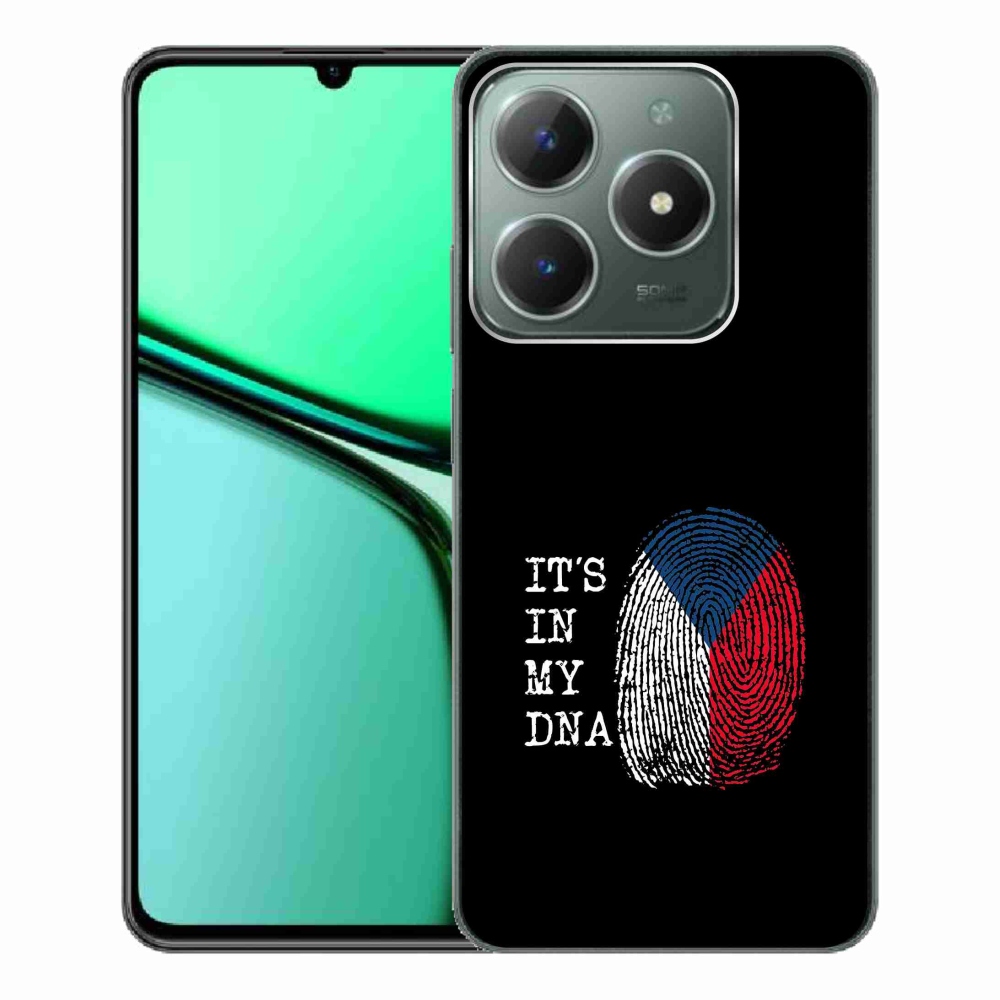 Gél borítás mmCase a Realme C61 készülékre - zászlós ujjlenyomat fekete háttérrel