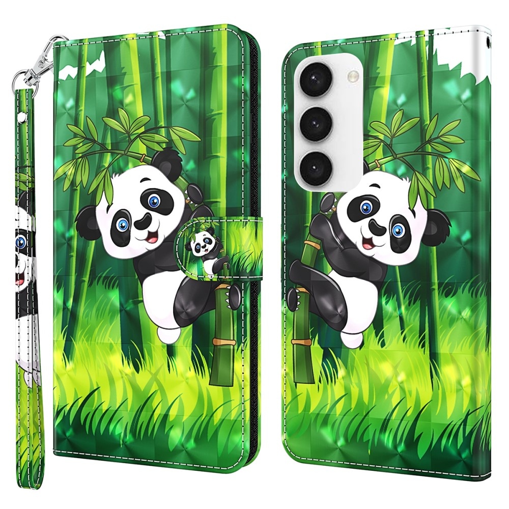 Nyomtatott könyv tok Samsung Galaxy S24 készülékhez - panda bambuszon