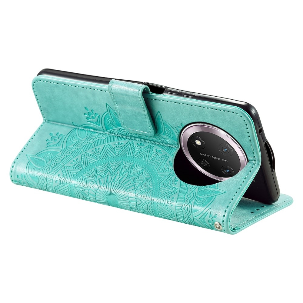 Mandala könyvtáska Honor Magic 7 Lite 5G készülékhez - teal színű