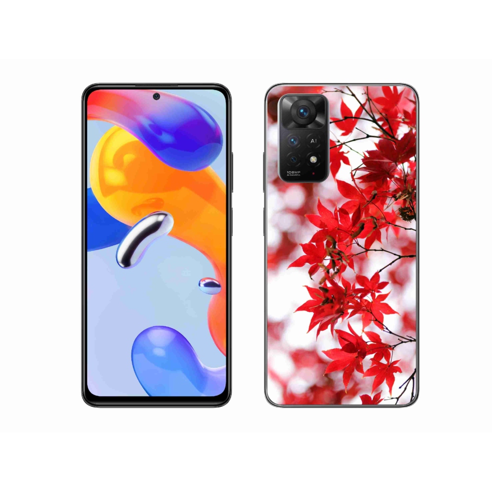 Gél borítás mmCase a Xiaomi Redmi Note 11 Pro 4G/5G-hez - piros levelek