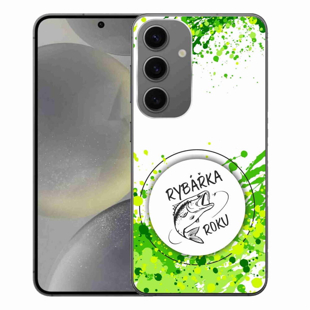 Gél borító mmCase Samsung Galaxy S24+ készülékhez - Az év halászának fehér háttere