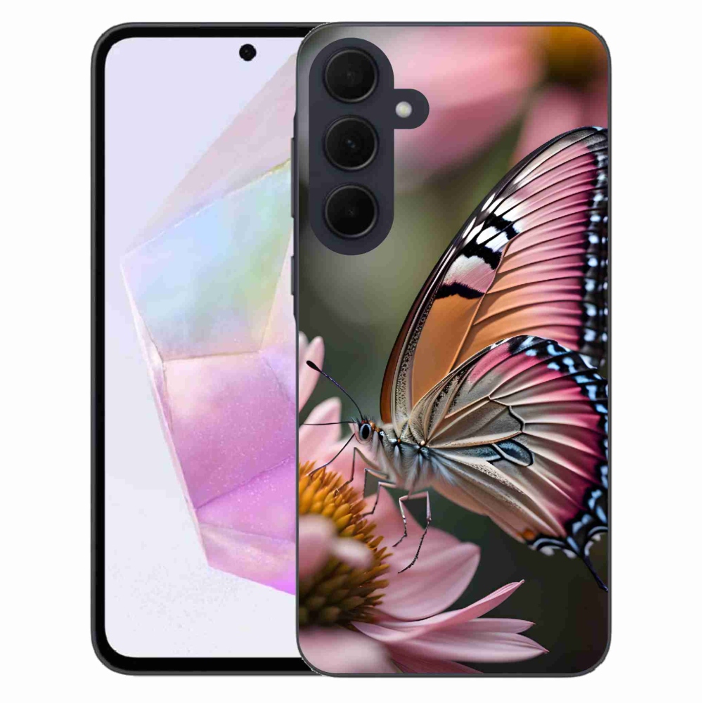 Zselés borítás mmCase Samsung Galaxy A35 5G - színes pillangó
