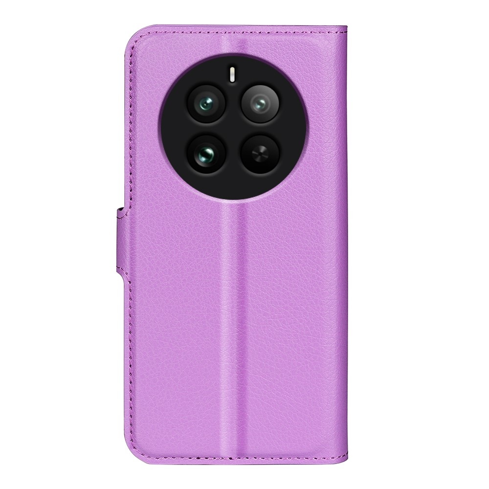 Litchi könyvtáska a Realme 12 Pro 5G/12 Pro+ 5G modellhez - lila