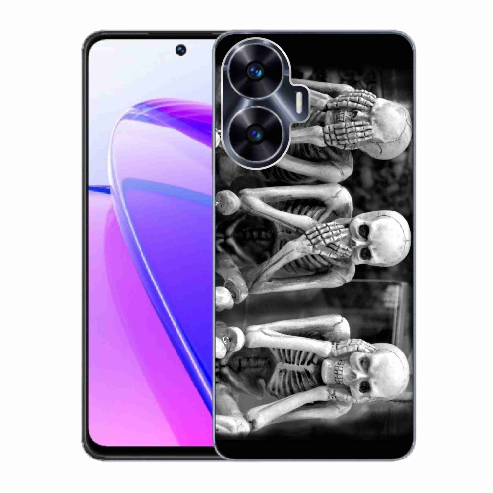 Zselés borítás mmCase a Realme C55 készülékhez - csontvázak