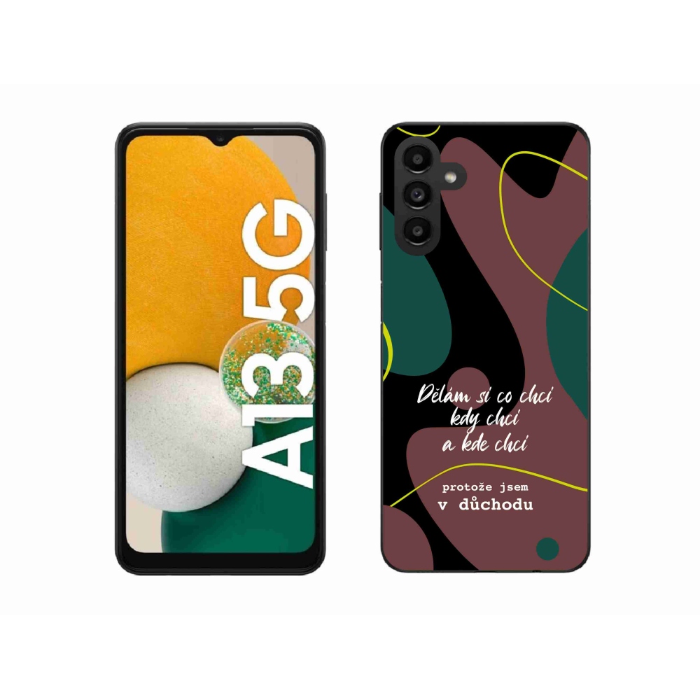 Gél borító mmCase Samsung Galaxy A13 5G - vicces szöveg 10 fekete háttér