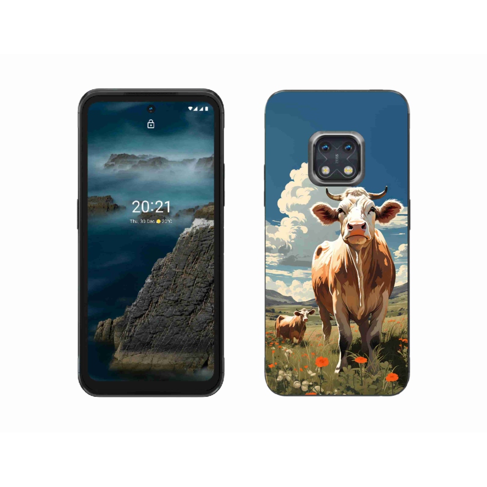 Zselés borítás mmCase a Nokia XR20 készülékhez - tehenek a réten