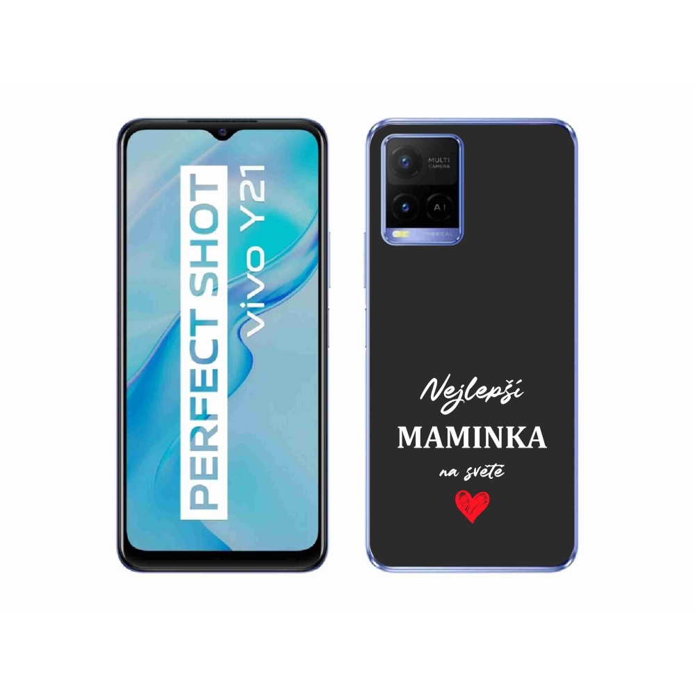 Gél borító mmCase a Vivo Y21/Y21s/Y33s készülékhez - legjobb anya 1 fekete háttér